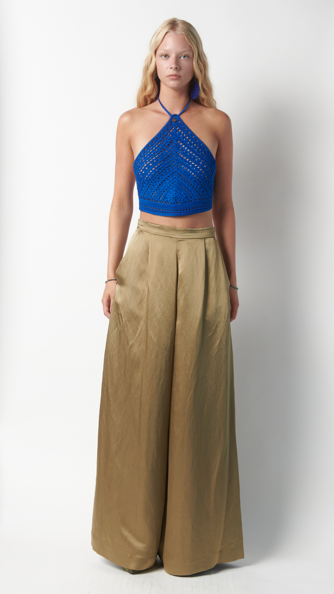 Pantalone palazzo - Verde Oliva