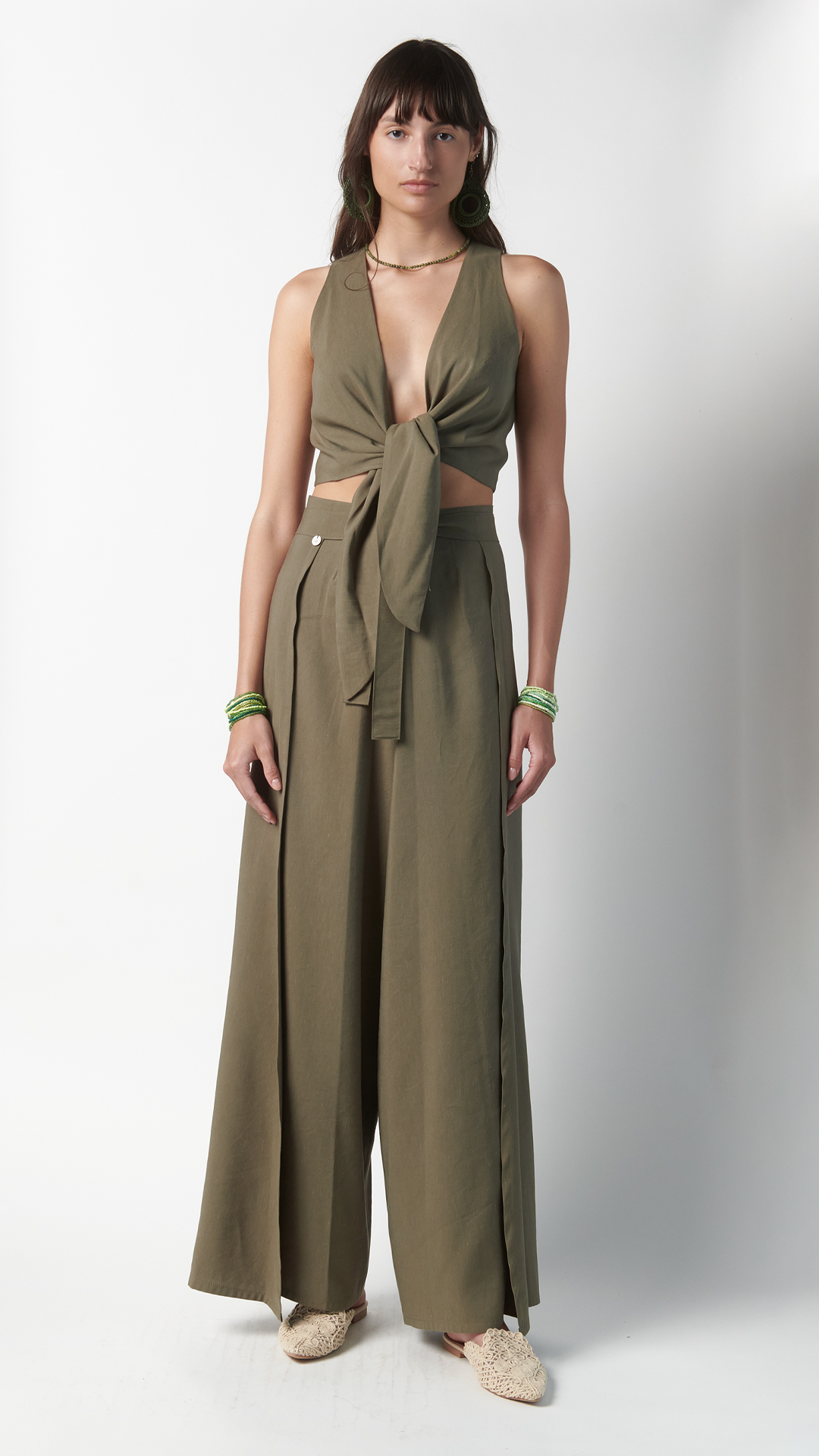 Pantalone pareo - Verde Oliva