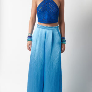 Pantalone palazzo - Azzurro
