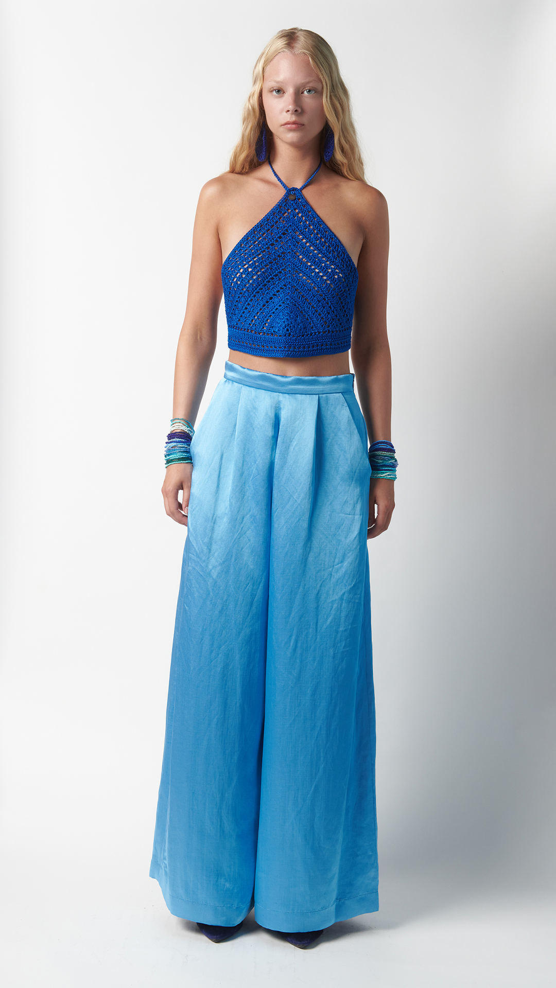 Pantalone palazzo - Azzurro