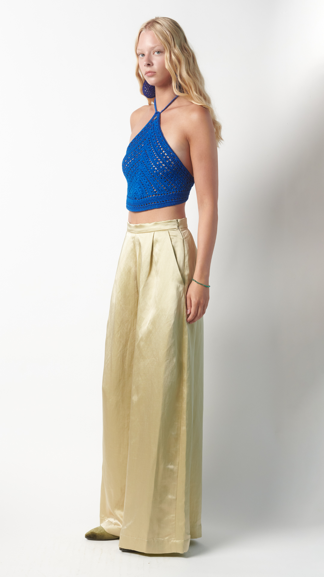 Pantalone palazzo - Verde Oliva - Copy