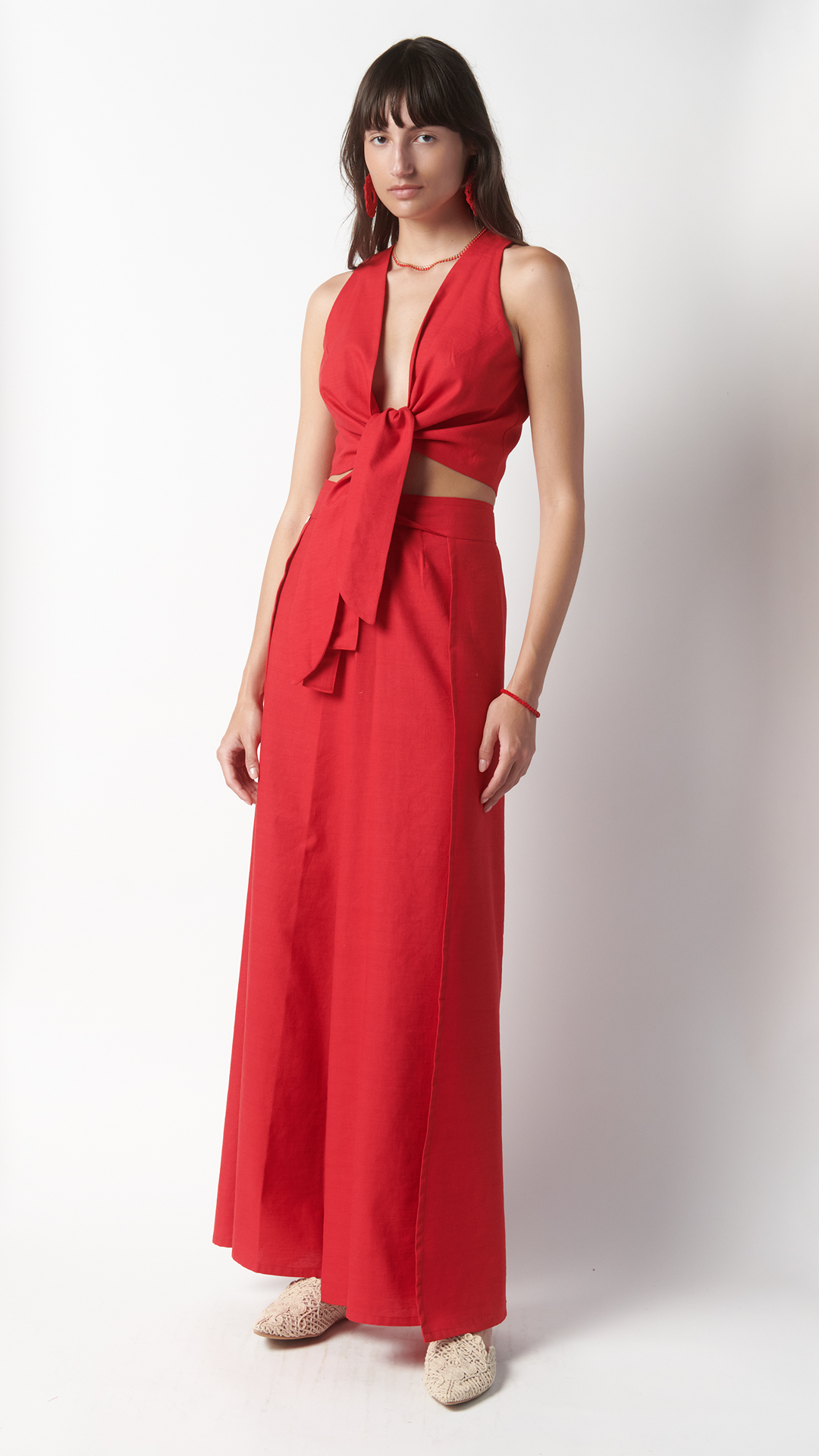 Top crop annodato - Rosso